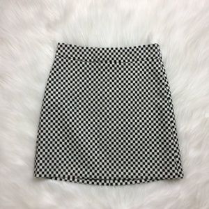 Zara Woman Checkerboard lined Skirt SIze S